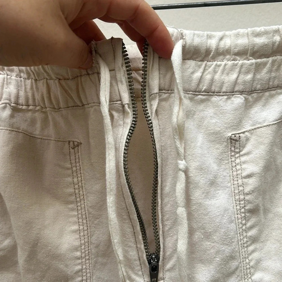 FREE PEOPLE Womens Pants  Palmer Utility Cream Canvas White Size S OB812043 - Picture 10 of 10